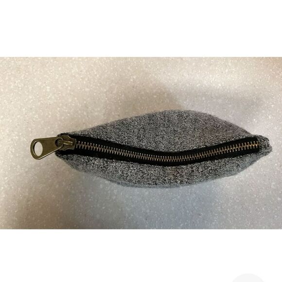 Urban Outfitters Collective  Gray Wool Blend Clutch Make up Purse - Picture 3 of 7